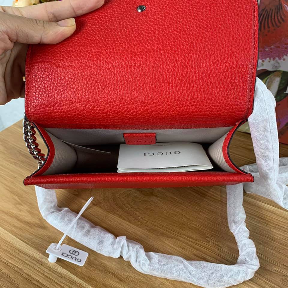 Túi xách Gucci Dionysus đầu rồng màu đỏ size mini 20cm