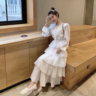 Váy dài xếp ly !