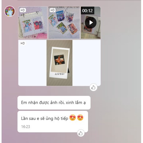 Khung hình Polaroid 6x9cm đã bao gồm hình - Mã L1-12