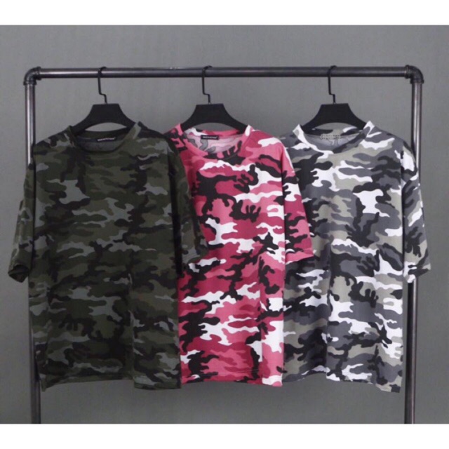 CAMO TEE - ÁO THUN LÍNH UNISEX ( hình thật )