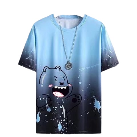 Bộ Đồ Thể Thao Áo Thun Tay Ngắn Dáng Rộng In Họa Tiết Thời Trang Mùa Hè Cho Nam Cỡ Lớn M-5XL