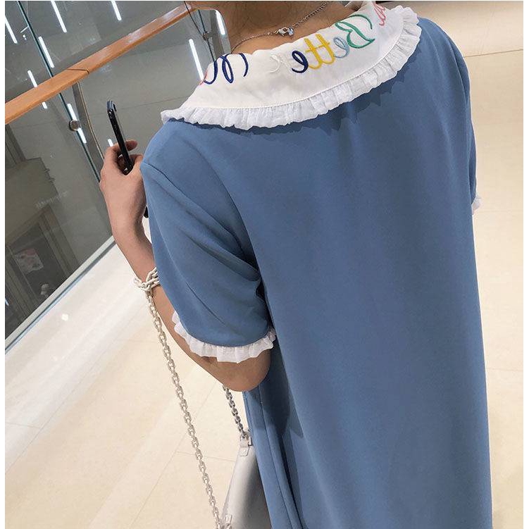 NRVP Đầm chiffon form rộng size lớn che phủ vòng bụng thời trang mùa hè cho nữ