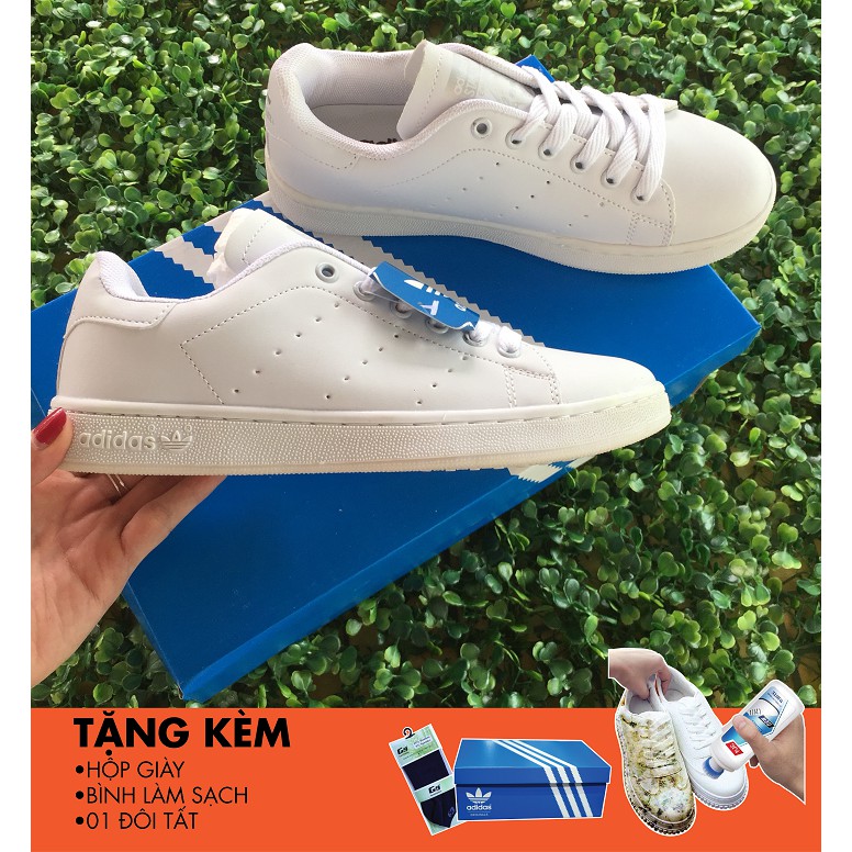 [VIDEO,ẢNH THẬT +FREESHIP] Giày thể thao STAN SMITH nam trắng nam nữ đẹp mới hot2018 (TẶNG HỘP +BÌNH LÀM SẠCH GIÀY +TẤT)