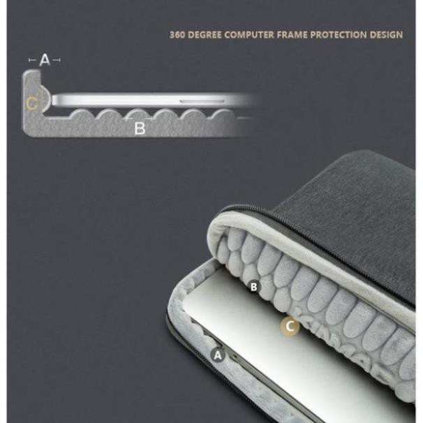 Túi chống sốc laptop 14 inch chính hãng KINMAC - Dày dặn, chống nước, thời trang - KM03