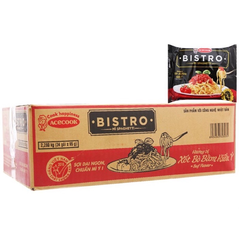 Thùng mì trộn Bistro phô mai, bò bằm kiểu Ý (24 gói) | BigBuy360 - bigbuy360.vn