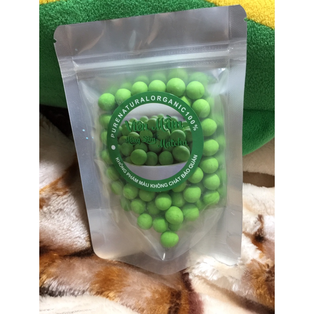 Viên mầm đậu nành Hông Sâm Matcha Giảm cân đẹp dáng đẹp da hũ 500g