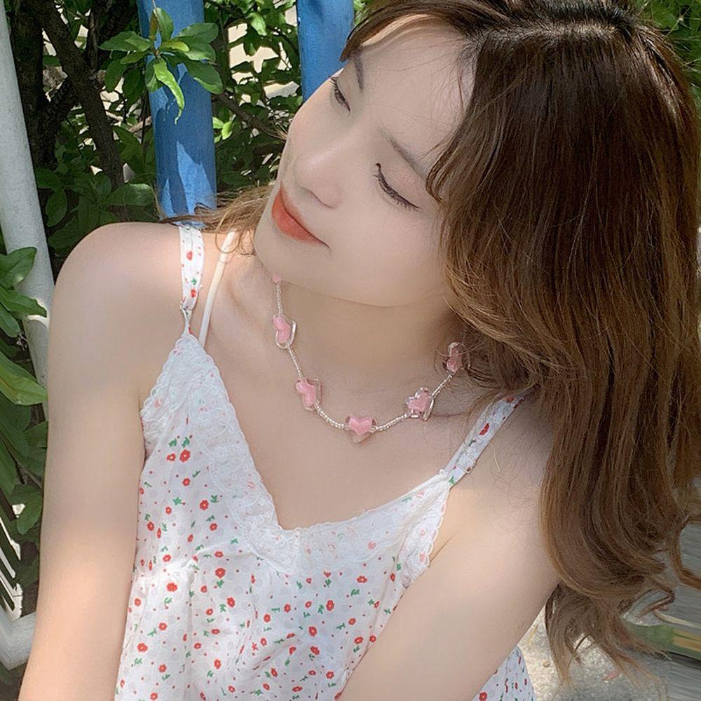 Vanes1 Vòng Cổ Chuỗi Hạt Trong Suốt Đáng Yêu Thanh Lịch Thời Trang Mùa Hè Cho Nữ