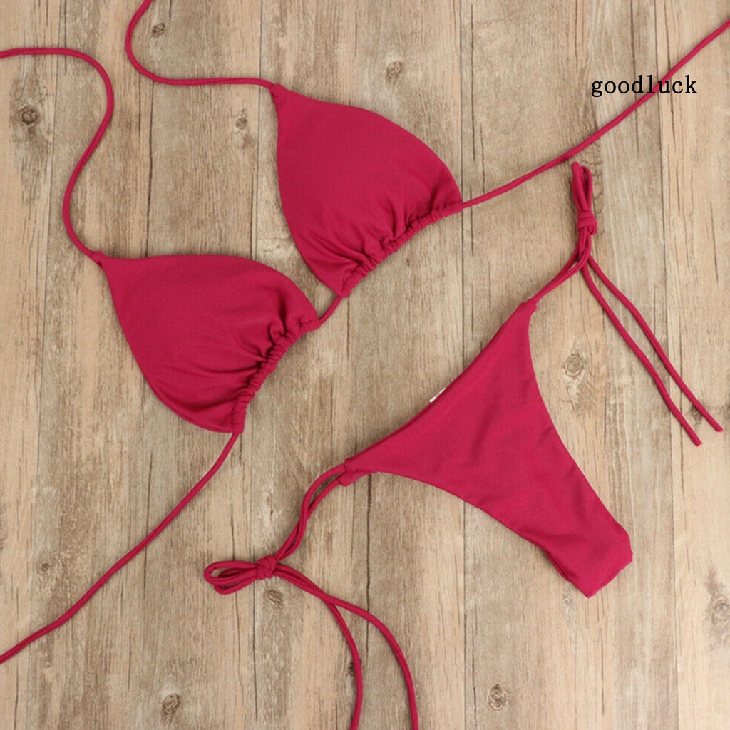 Bộ Bikini 2 Mảnh Màu Sắc Đơn Giản Thời Trang Cho Nữ