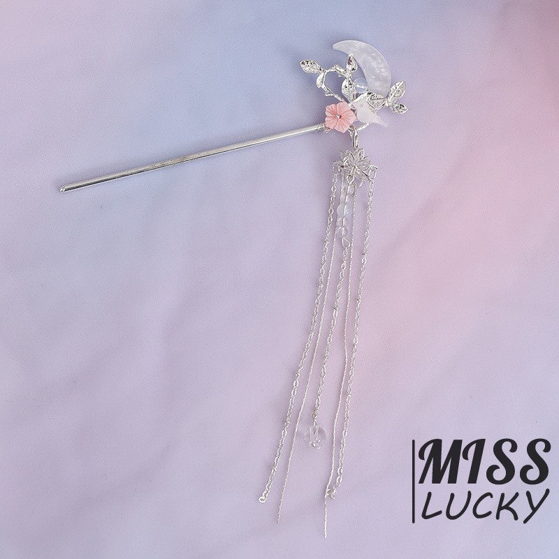 Trâm cài tóc thiết kế dạng tua rua phong cách thời trang Trung Hoa cho nữ