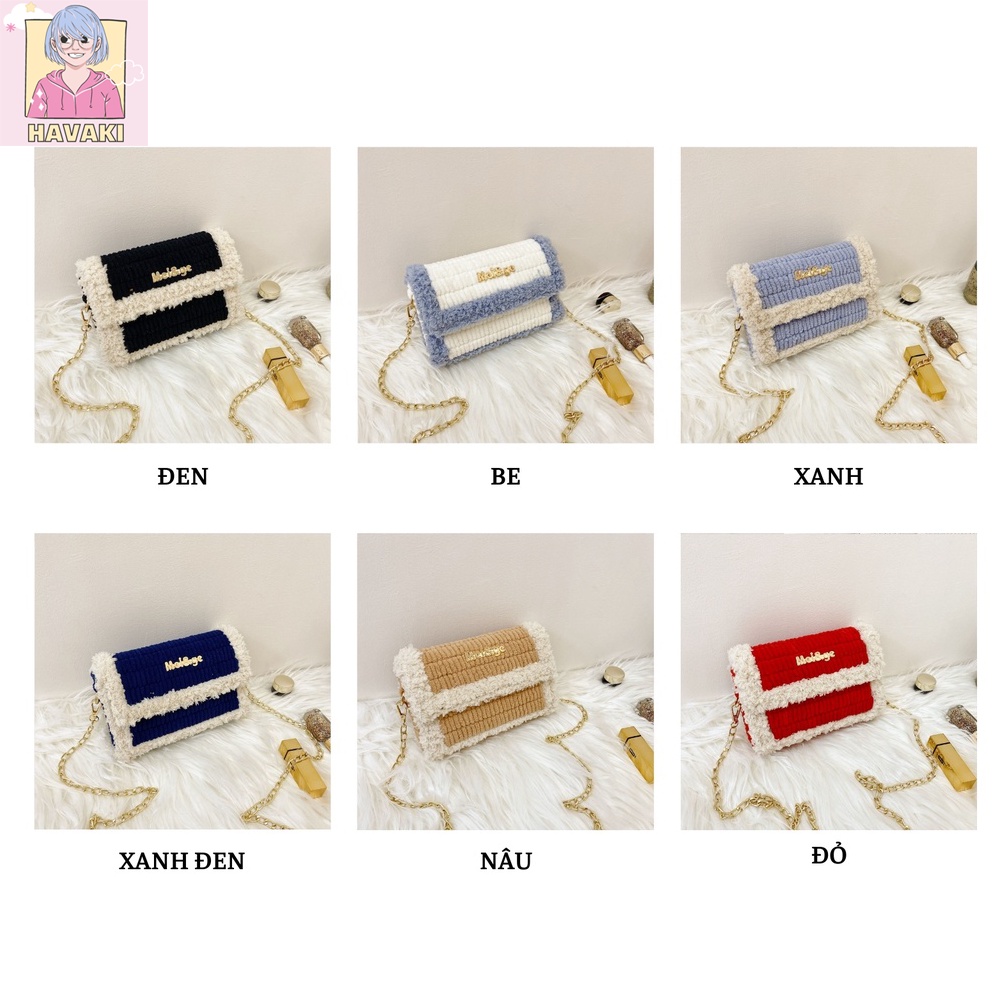 Túi tự đan đeo chéo handmade phối màu DIY thời trang - Phụ kiện đan túi HAVAKI