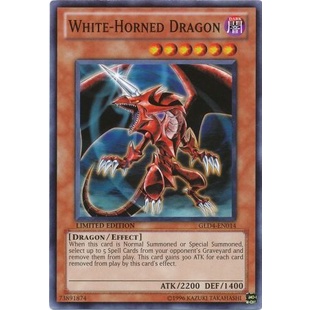 Thẻ bài Yugioh - TCG - White-Horned Dragon / GLD4-EN014 '