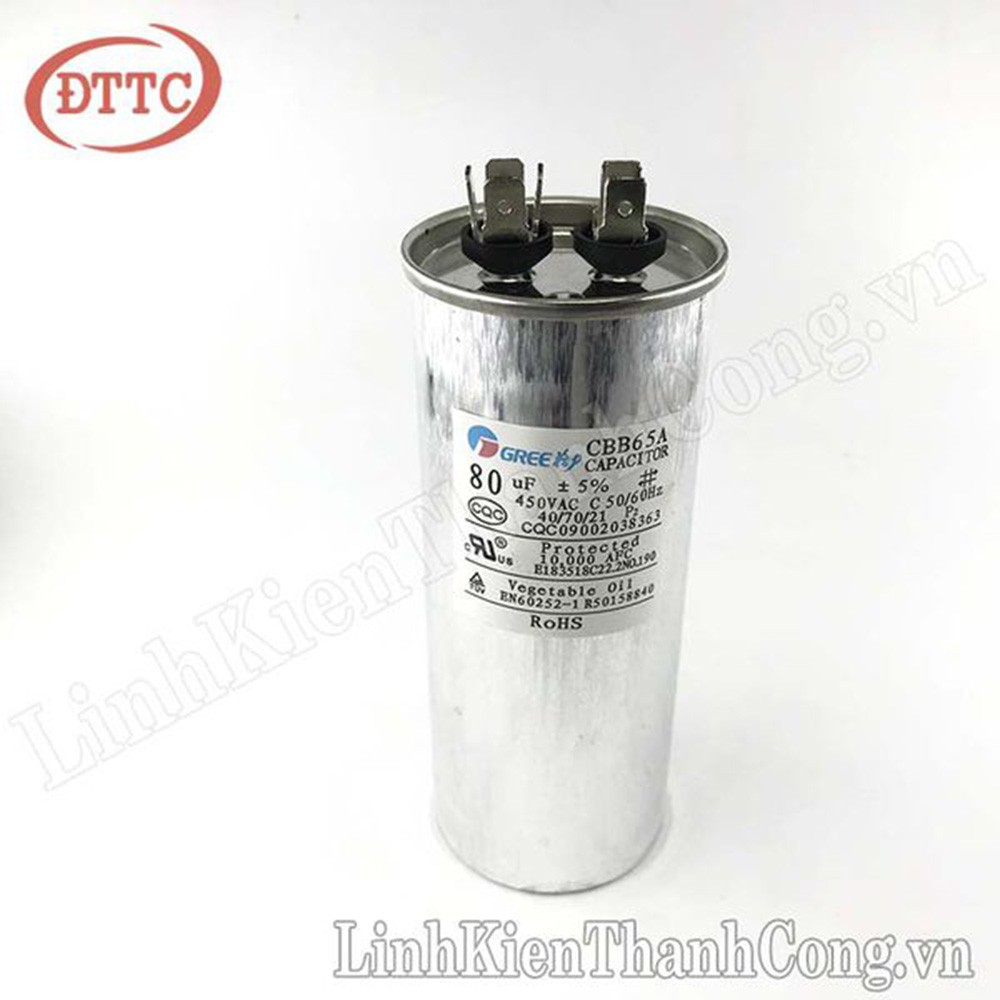 Tụ CBB65A-1 80uF 450VAC