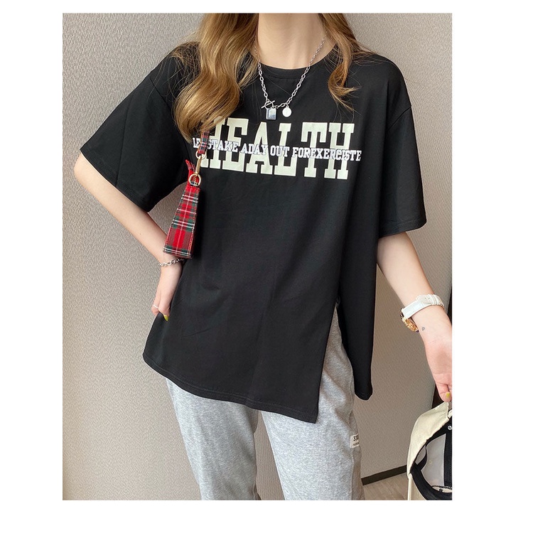 AMOI Áo Thun Tay Ngắn Dáng Rộng Plus Size Thời Trang Cho Nữ