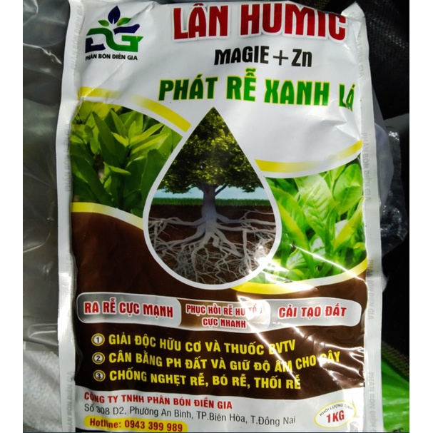 Phân LÂN HUMIC- MAGIE+Zn -PHÁT TRIỂN XANH LÁ gói 1kg3752