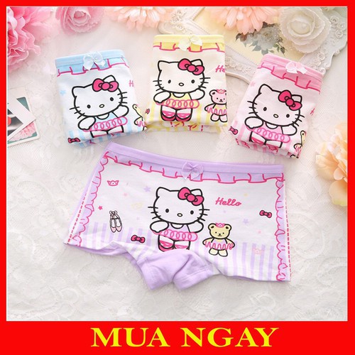 Set 4 quần lót đùi cotton cho bé gái từ 2 -10 tuổi gồm nhiều mẫu (giao ngẫu nhiên)