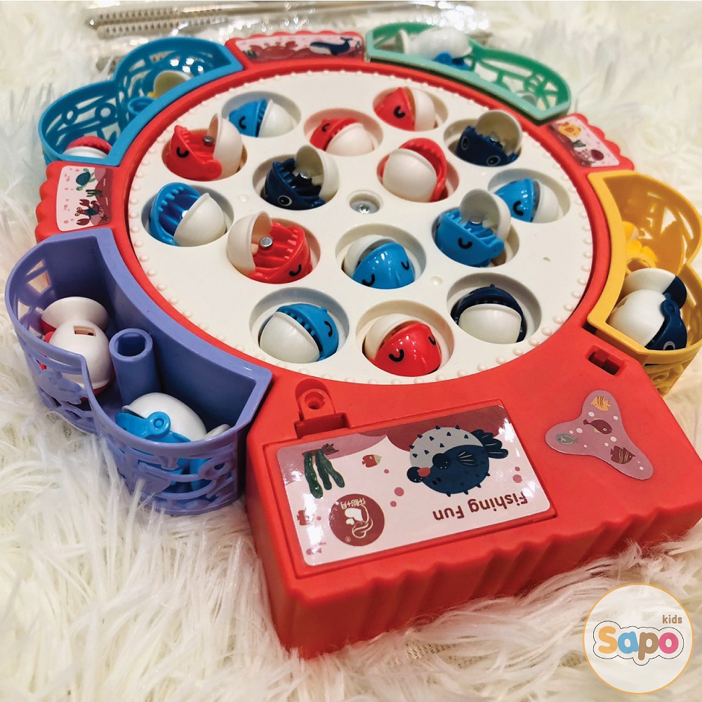 Bộ đồ chơi câu cá điện thông minh bằng nam châm,trò chơi giáo dục cho trẻ nhỏ sapo kids(tặng kèm pin sạc)