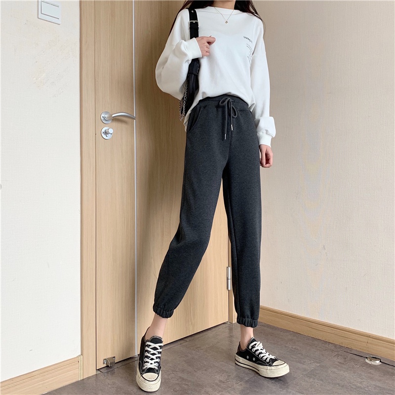 Quần thể thao nữ cạp cao thời trang hàn quốc 3 màu