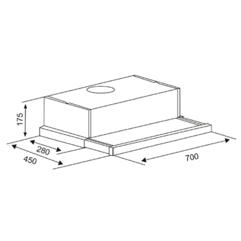 Máy hút mùi âm tủ Sevilla SV-7002syp-70cm