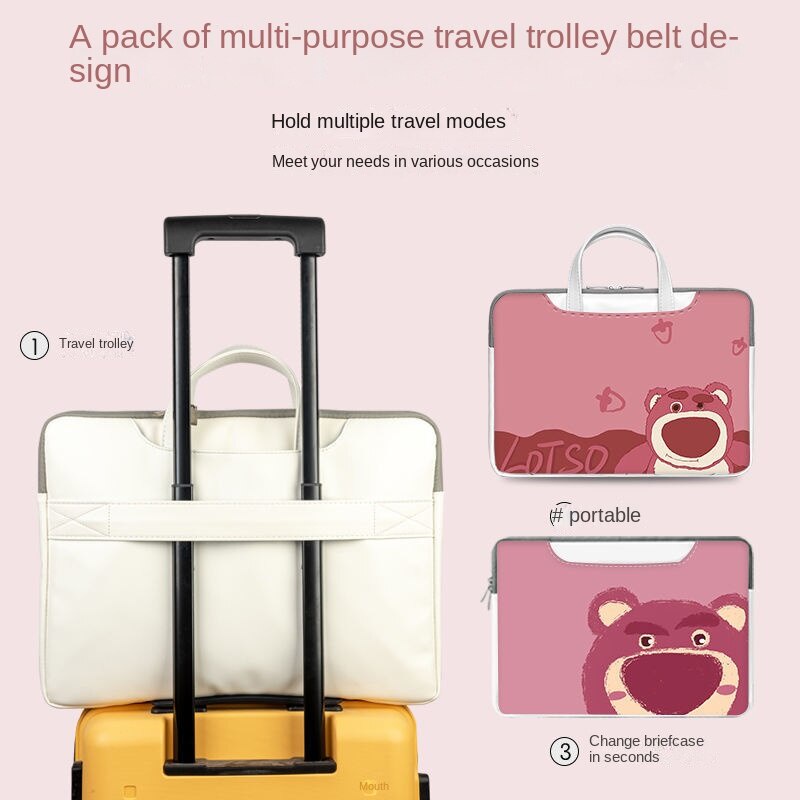 Túi Đựng Bảo Vệ Laptop 52Cm 47 cm 53 cm Họa Tiết Chú Gấu / Dâu Tây Dễ Thương Cho Nữ