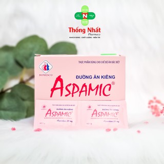 Đường ăn kiêng cho người tiểu đường giảm cân eat clean Aspamic Hộp 50gói/100gói