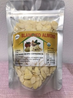 Hạnh nhân thái lát Mỹ 500g (tươi sống & sấy giòn)