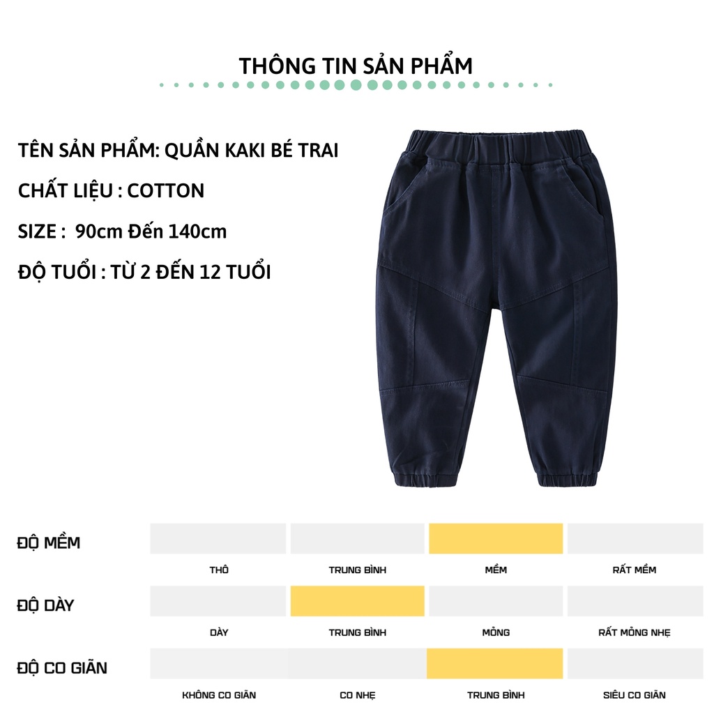 Quần dài Kaki bé trai 27Kids WELLKIDS Quần thu đông lịch sự nam cho trẻ từ 2-10 tuổi BLKK1