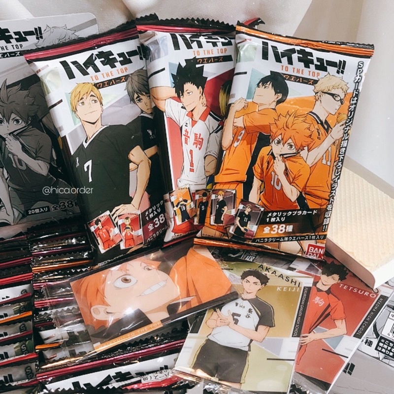 Gói bánh xốp wafer kèm card ảnh Haikyuu!! Vua Bóng Chuyền