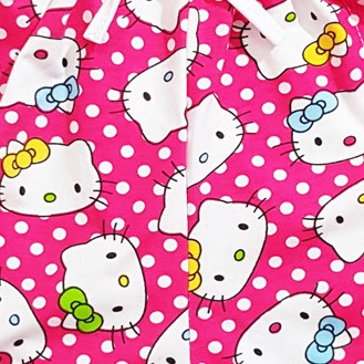 Quần short thun cotton in mèo kitty dễ thương bé gái