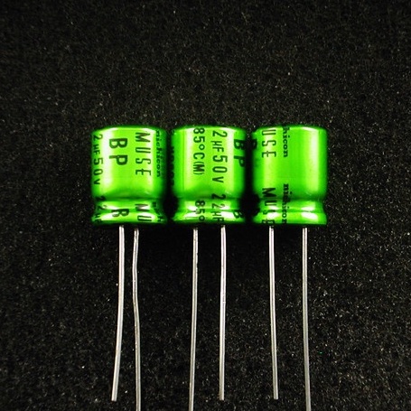 A14 Tụ điện màu xanh 22uF 50V nichicon MUSE ES