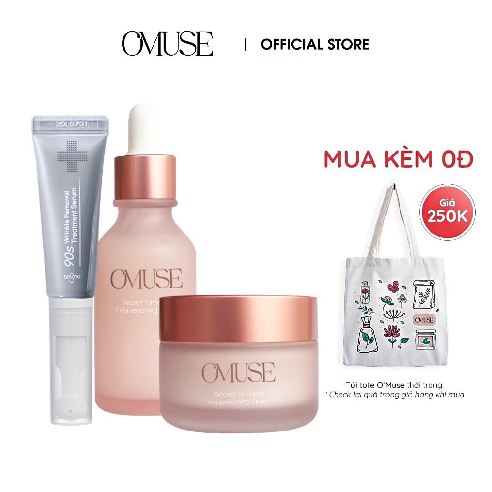Bộ sản phẩm xóa nhăn, chống lão hóa chuyên sâu 90s x O’Muse Secret Timeless Rejuvenating Set