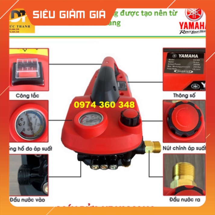 Cam kết Chính hãng May rửa xe áp lực cao YAMAHA