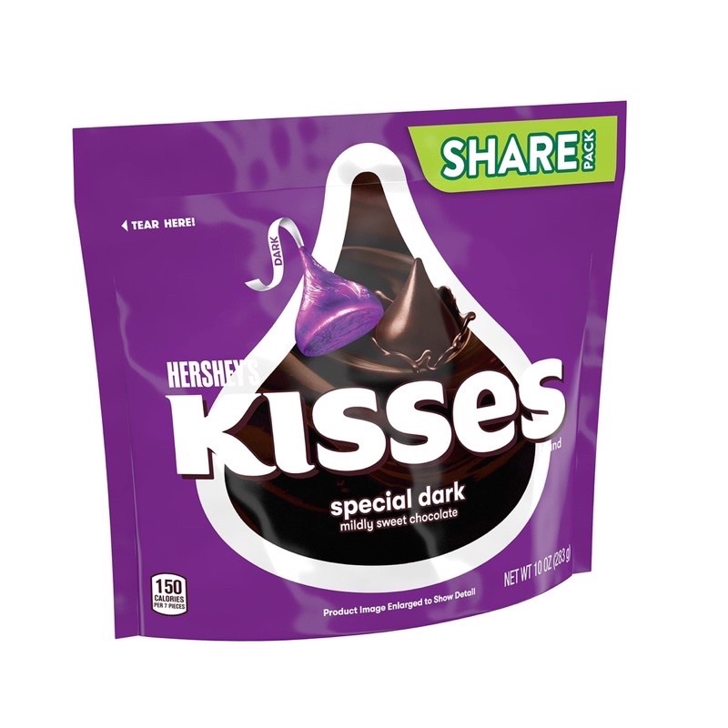 Date 08/22 Socola Hershey's Kisses Special Dark 283gr