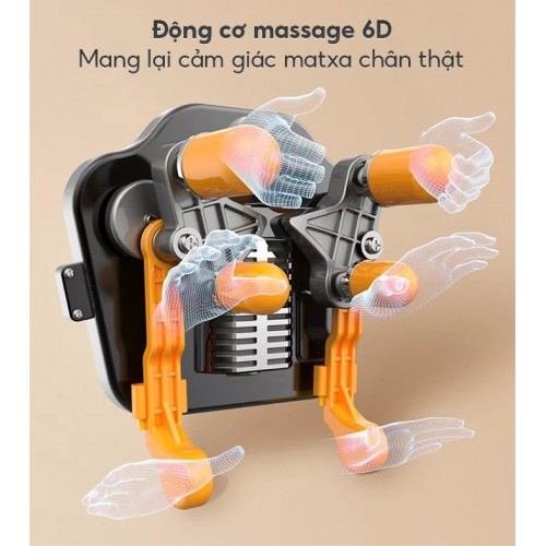 Máy massage xoa bóp day ấn cổ vai gáy 6D Nikio NK-138 - Pin sạc