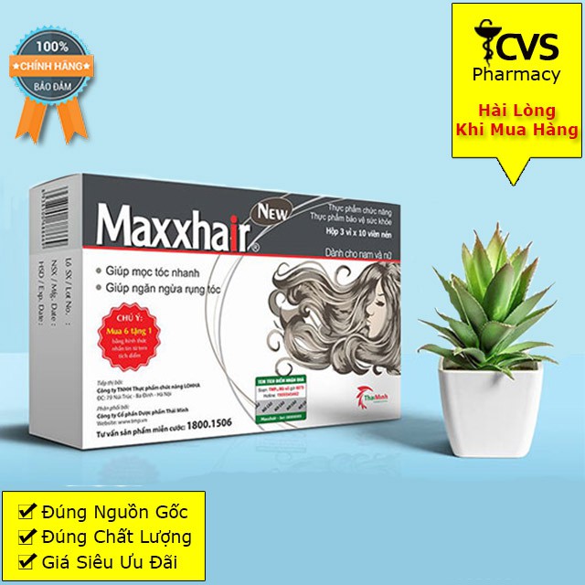 Maxxhair New Hộp 30 Viên - Thực Phẩm Chức Năng Cung Cấp Dưỡng Chất Phục Hồi Tóc