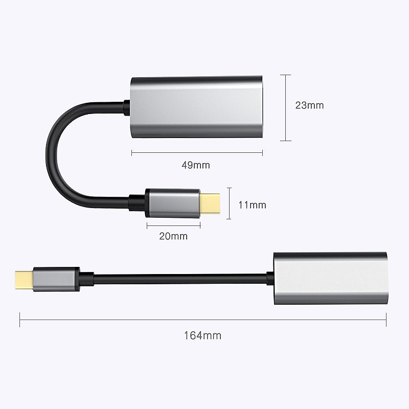 Đầu Chuyển Đổi Type C Sang Hdmi 4k @ 60hz Cho Macbook Pro Samsung Galaxy S8 / 9