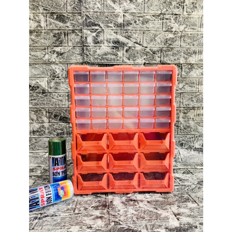 Tủ đựng linh kiện 39 ngăn treo tường đựng linh kiện, lego, thiết bị điện tử, kim chỉ, vật tư ngành may, đồng hồ, tattoo