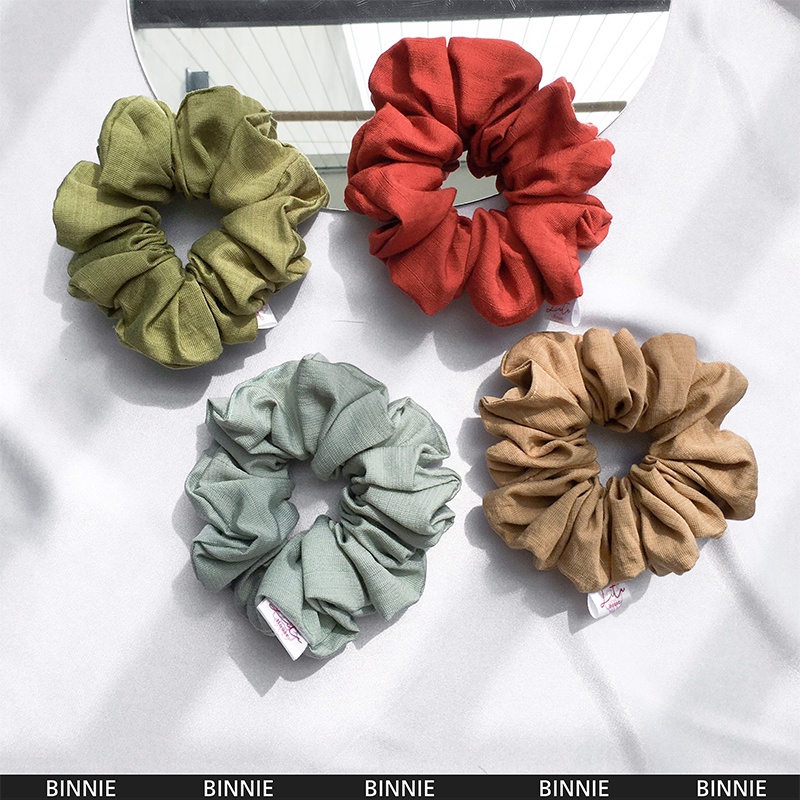 BINNIE - Dây chun buộc tóc Linen Scrunchies Handmade