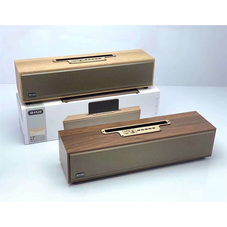 Loa bluetooth XM 520 Siêu Bass Loa Bluetooth Để Bàn Vỏ Gỗ 20W Thiết Kế Sang Trọng Âm Thanh Trầm Ấm Bảo Hành 12 Tháng