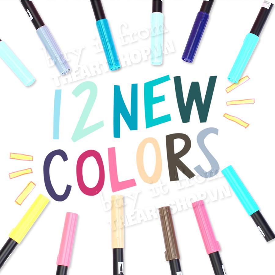 Bút cọ TOMBOW ABT dual brush pens - 12 tone màu mới 2020 THEARTSHOP