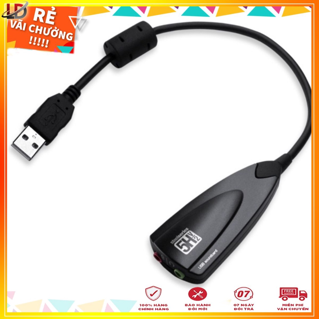 Cáp chuyển USB sound sang âm thanh 3D 7.1 (Đen) - Phukienleduy