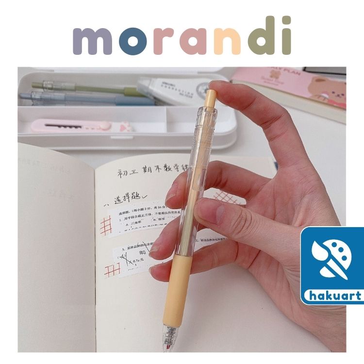 Bút Bi MORANDI Mực Đen 0.5mm Vỏ Ống Trong Suốt - Họa Cụ Hakuart