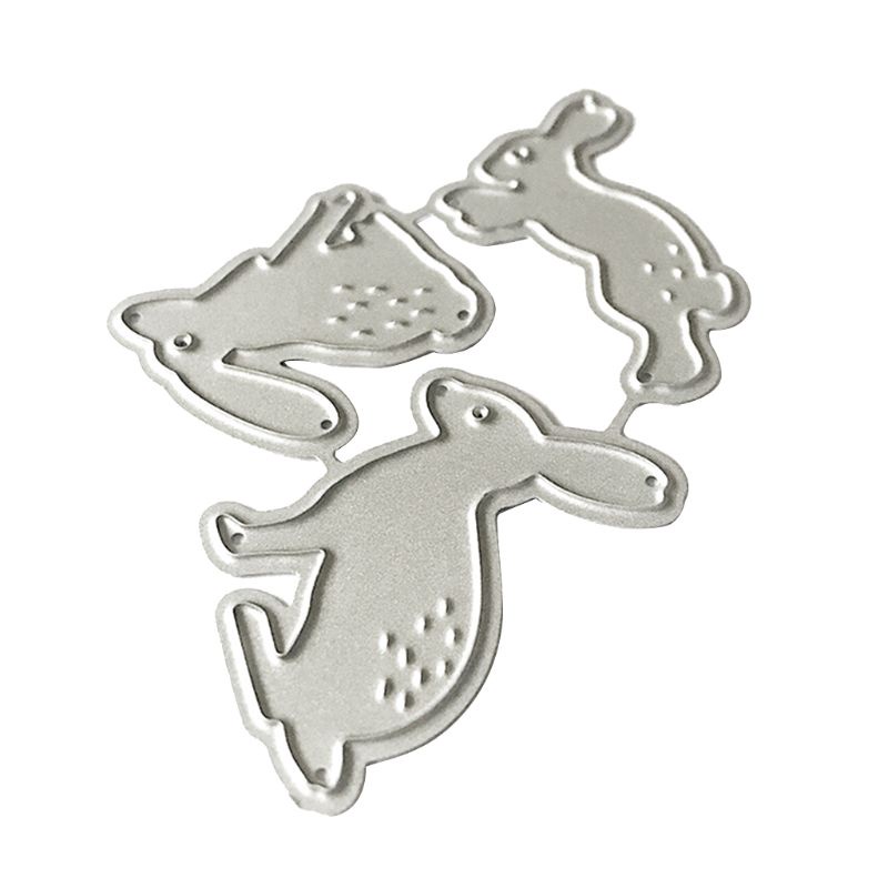 Khuôn Cắt Giấy Làm Từ Kim Loại Hình Thỏ Trang Trí Scrapbook