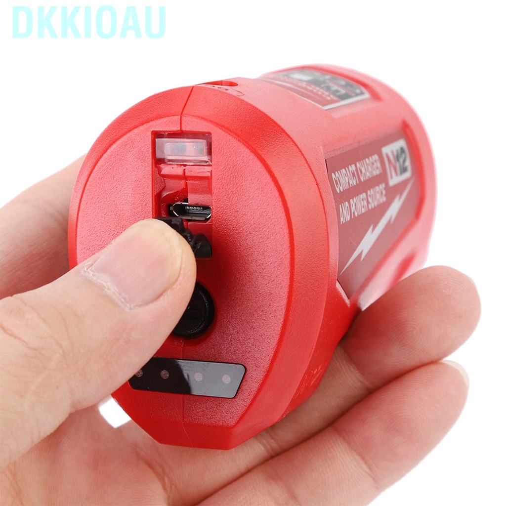 Dkkioau Portable USB Battery Charger and Power Source Fit for Milwaukee 48-59-1201 M12
