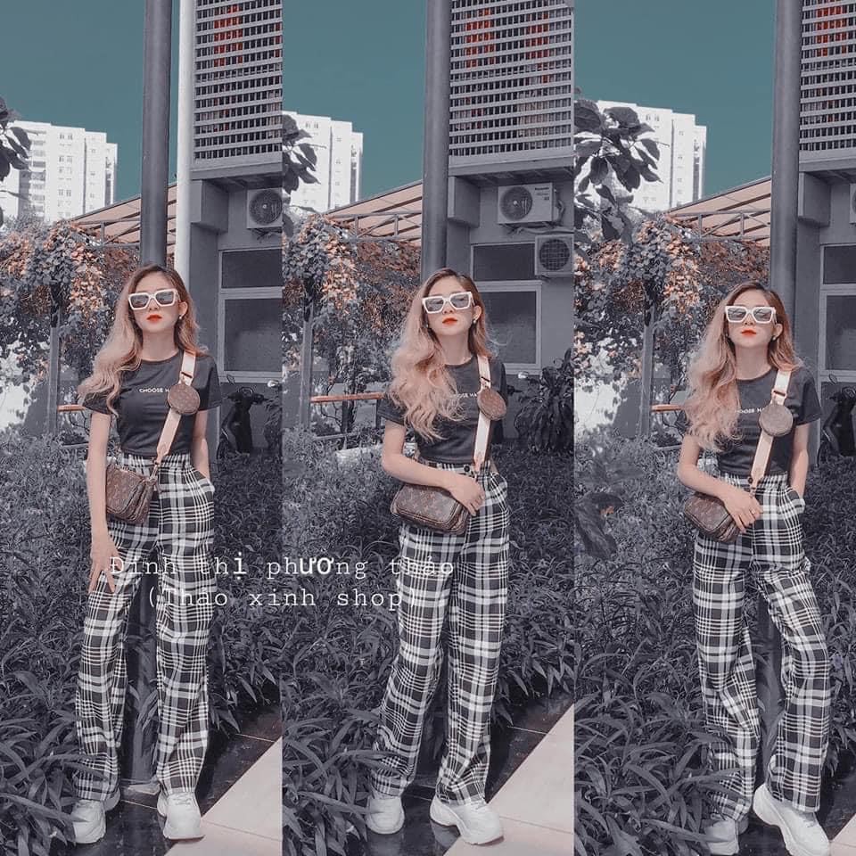 Quần Dài Kẻ Caro Siêu Xinh 💖FREESHIP💖Quần Nữ Caro HOT TREND 2020[ Hình Thật] | BigBuy360 - bigbuy360.vn