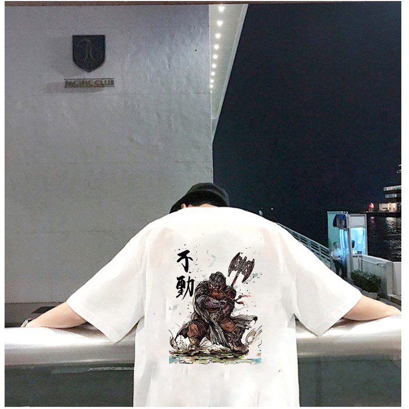 Áo thun unisex form rộng phong cách Nhật Bản đẹp độc lạ vải dày mịn 2019T1656