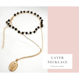 Dây chuyền layer mề đay Miraculous (2 màu)