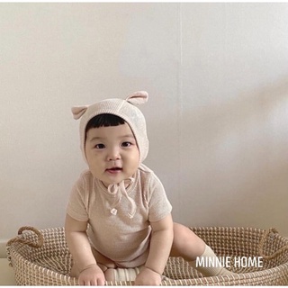 Set Bodysuit kèm mũ gấu Hàn Quốc