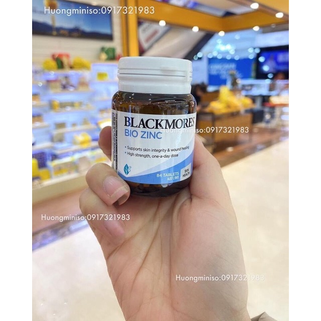 Hộp giấy đựng Kẽm Bio ZinC Blackmores ÚC 84 viên