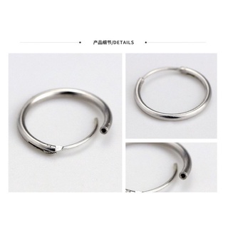 Khuyên Tai Bạc Tròn S925 Kiểu Dáng Basic Unisex