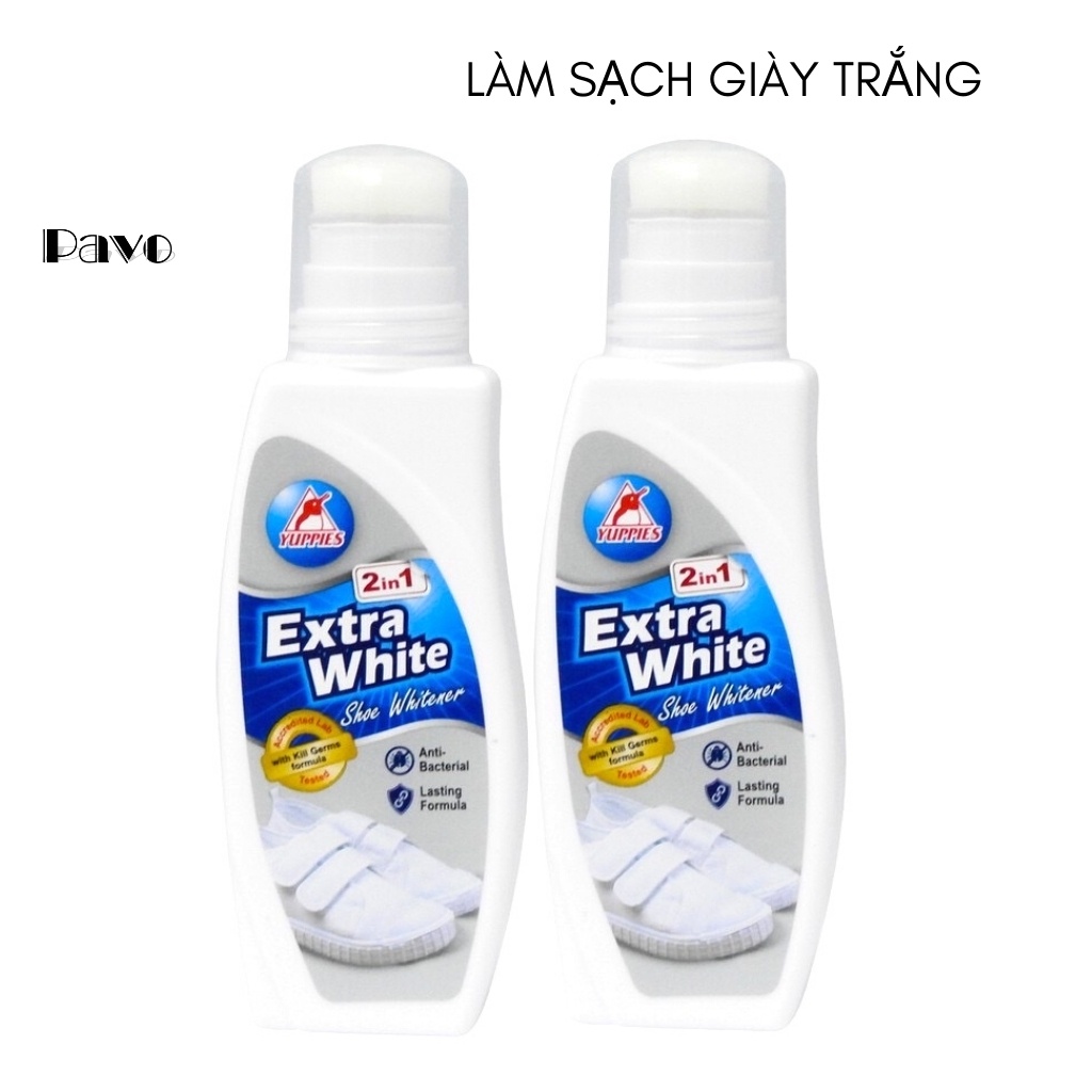 CHẤT LÀM TRẮNG GIẦY THỂ THAO CAO CẤP YUPPIES EXTRA WHITE NHẬP KHẨU CHÍNH HÃNG MALAYSIA 75ML